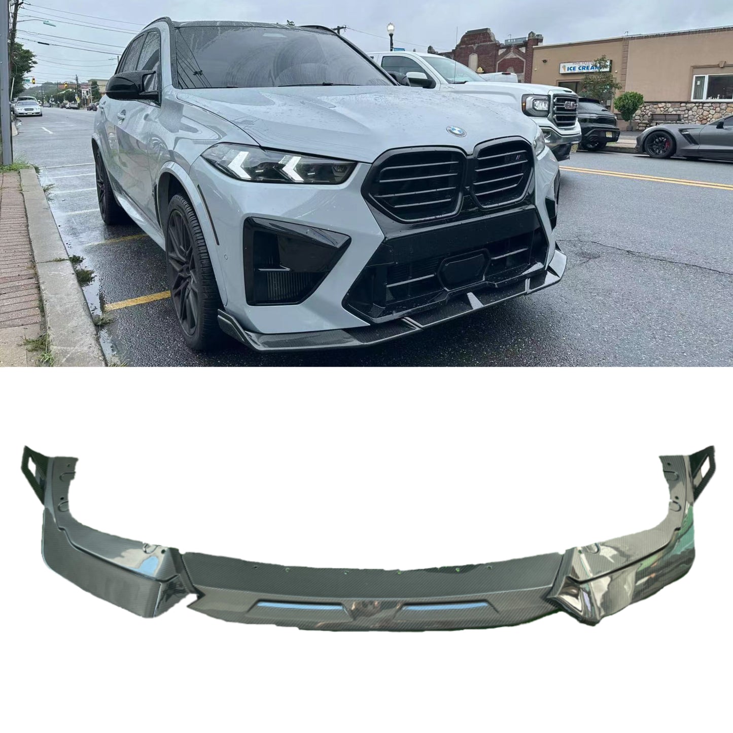 MP STYLE CARBON FIBER FRONT LIP - BMW F95 X5M & F96 X6M