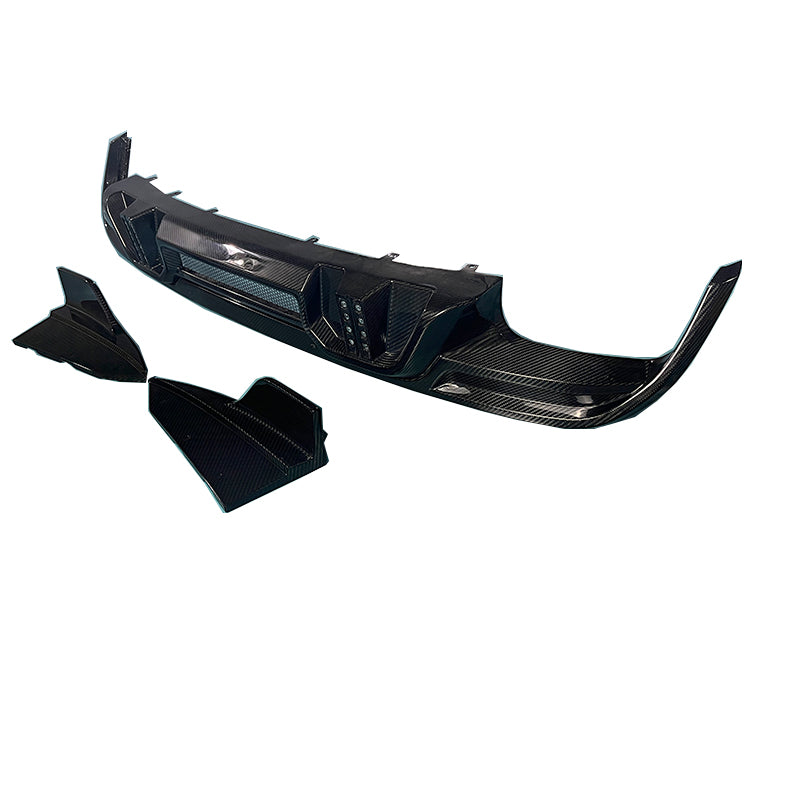 The 3 Parts Carbon Fiber REAR DIFFUSER - BMW F95 X5M & F96 X6M