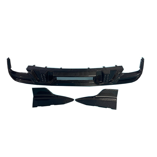 The 3 Parts Carbon Fiber REAR DIFFUSER - BMW F95 X5M & F96 X6M