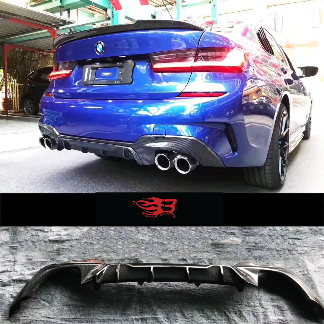 MP STYLE CARBON FIBER REAR DIFFUSER - BMW G20 3 SERIES