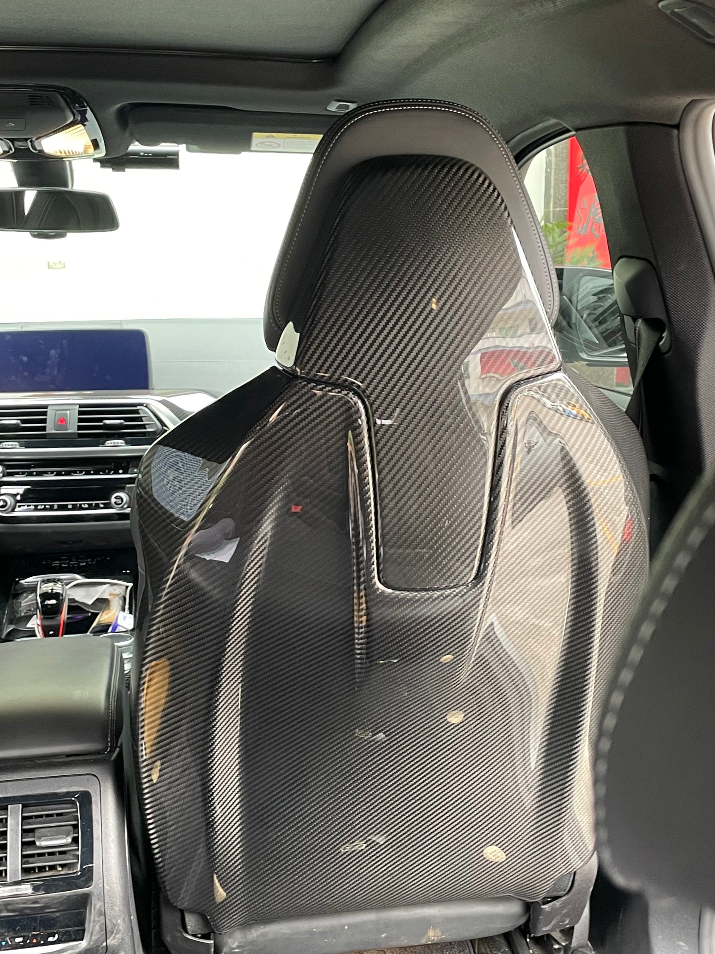 CARBON FIBER FULL SEAT BACK COVER - BMW F97 X3M & F98 X4M
