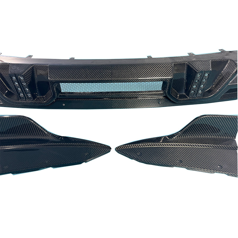 The 3 Parts Carbon Fiber REAR DIFFUSER - BMW F95 X5M & F96 X6M