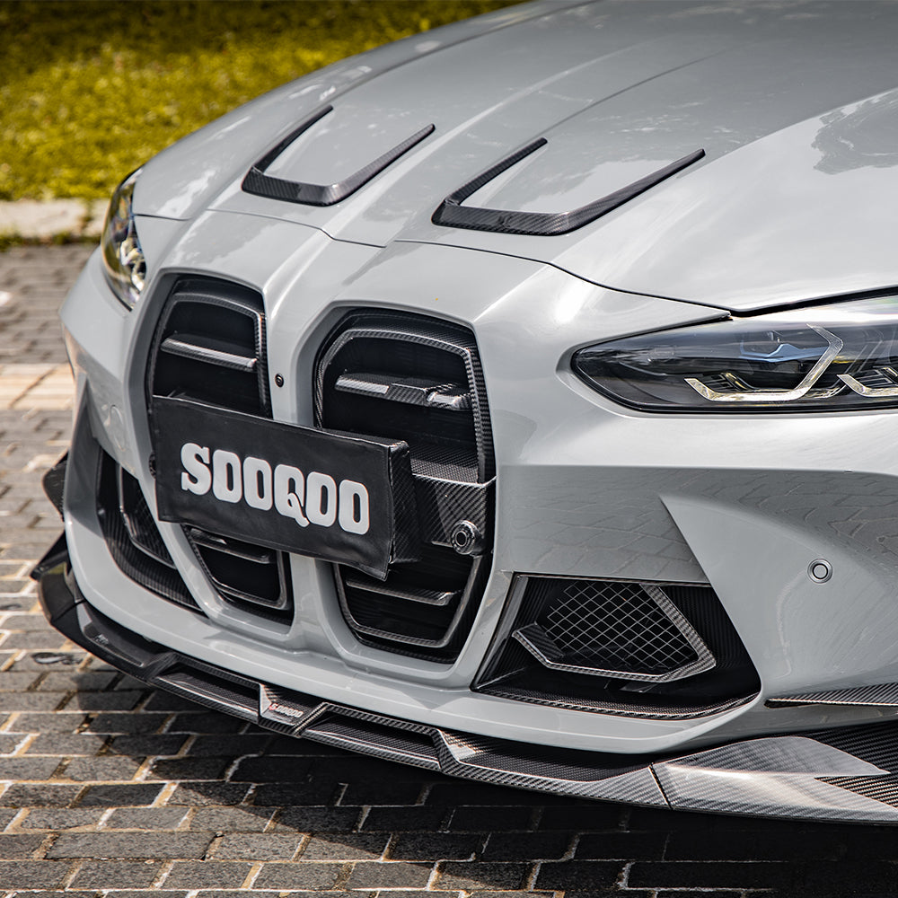 SQ Style Carbon Fiber Hood Vent Trim - BMW G80 M3 &  G82 M4