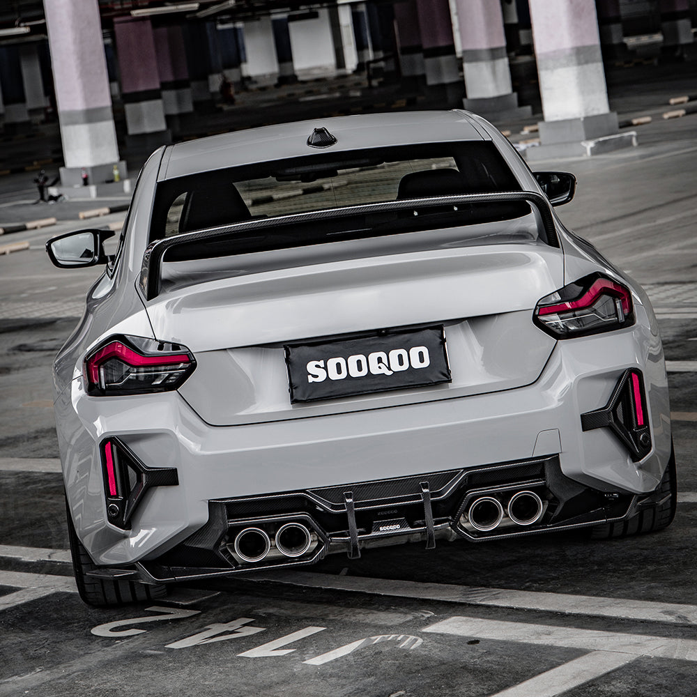SQ Style Carbon Fiber Rear Bumper Attachments - BMW G87 M2